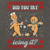 Did You Try Icing It Funny Christmas Gingerbread Cookie Cotton Canvas Backpack