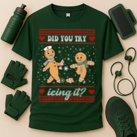 Did You Try Icing It Funny Christmas Gingerbread Cookie Performance Shirt