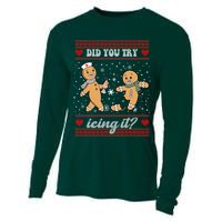 Did You Try Icing It Funny Christmas Gingerbread Cookie Cooling Performance Long Sleeve Crew
