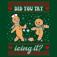 Did You Try Icing It Funny Christmas Gingerbread Cookie Cooling Performance Long Sleeve Crew