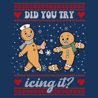 Did You Try Icing It Funny Christmas Gingerbread Cookie Infant Baby Jersey Bodysuit