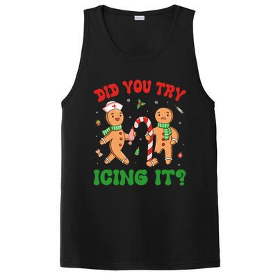 Did You Try Icing It Christmas Gingerbread Nurse Squad Funny Gift PosiCharge Competitor Tank