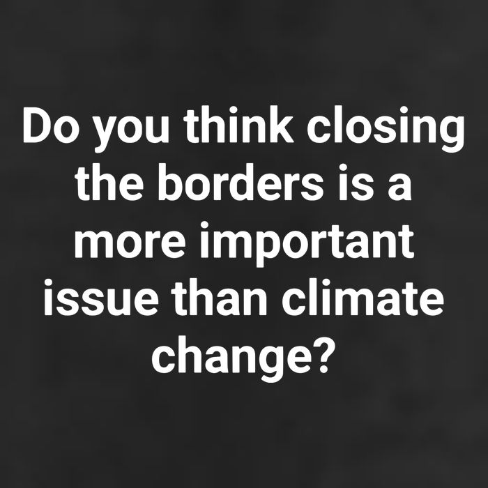 Do You Think Closing The Borders Is A More Important Issue Than Climate Change 7 Panel Mesh Trucker Snapback Hat