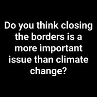 Do You Think Closing The Borders Is A More Important Issue Than Climate Change 16 in Basic Backpack