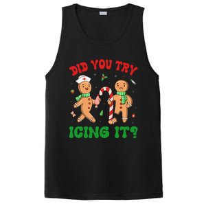 Did You Try Icing It Retro Christmas Gingerbread Nurse Squad PosiCharge Competitor Tank