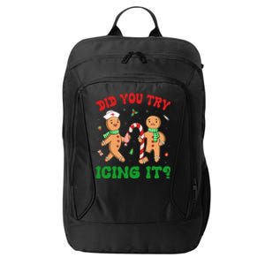 Did You Try Icing It Retro Christmas Gingerbread Nurse Squad City Backpack