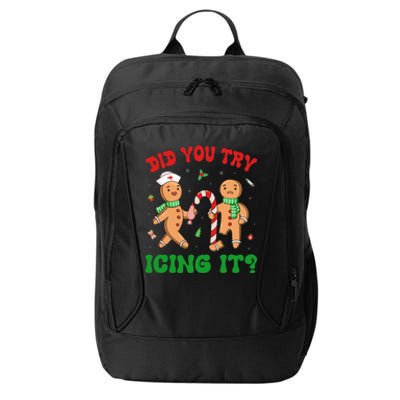 Did You Try Icing It Retro Christmas Gingerbread Nurse Squad City Backpack