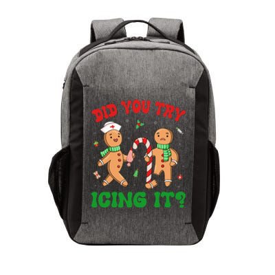 Did You Try Icing It Retro Christmas Gingerbread Nurse Squad Vector Backpack