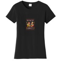 Did You Try Icing It Retro Christmas Gingerbread Nurse Squad Women's T-Shirt