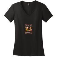 Did You Try Icing It Retro Christmas Gingerbread Nurse Squad Women's V-Neck T-Shirt