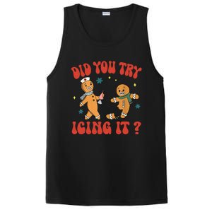 Did You Try Icing It Funny Christmas Nurse Gingerbread Man PosiCharge Competitor Tank