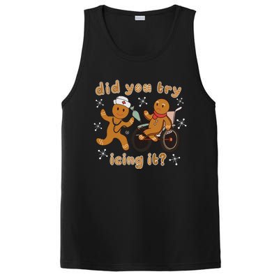 Did You Try Icing It Funny Gingerbread Nurse Christmas Xmas PosiCharge Competitor Tank