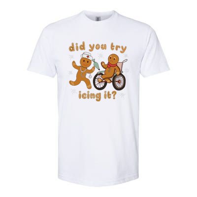 Did You Try Icing It Funny Gingerbread Nurse Christmas Xmas Softstyle CVC T-Shirt