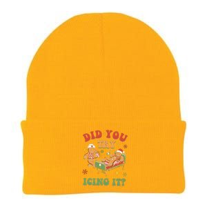 Did You Try Icing It Gingerbread Nurse Christmas Holiday Gift Knit Cap Winter Beanie