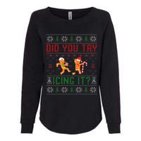 Did You Try Icing It Nurse Ugly Christmas Sweater  Womens California Wash Sweatshirt