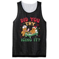 Did You Try Icing It Gingerbread Humor Nurse Christmas Mesh Reversible Basketball Jersey Tank