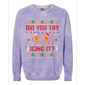 Did You Try Icing It Funny Nurse For Xmas Colorblast Crewneck Sweatshirt