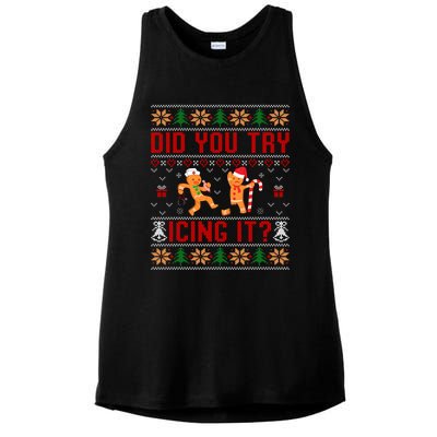 Did You Try Icing It Funny Nurse For Xmas Ladies PosiCharge Tri-Blend Wicking Tank