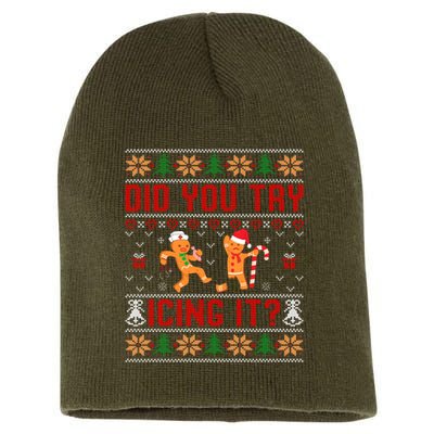 Did You Try Icing It Funny Nurse For Xmas Short Acrylic Beanie