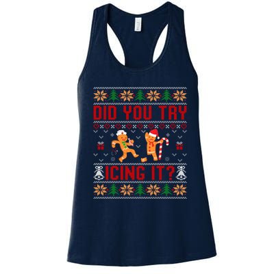 Did You Try Icing It Funny Nurse For Xmas Women's Racerback Tank