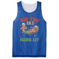 Did You Try Icing It Gingerbread Nurse Christmas Holiday Gift Mesh Reversible Basketball Jersey Tank