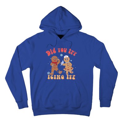 Did You Try Icing It Icu Nurse Christmas Gingerbread Outfits Funny Gift Hoodie