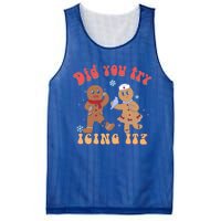 Did You Try Icing It Icu Nurse Christmas Gingerbread Outfits Funny Gift Mesh Reversible Basketball Jersey Tank