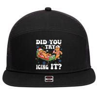 Did You Try Icing It Gift 7 Panel Mesh Trucker Snapback Hat