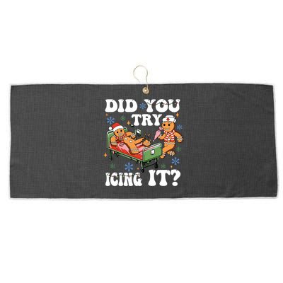Did You Try Icing It Gift Large Microfiber Waffle Golf Towel