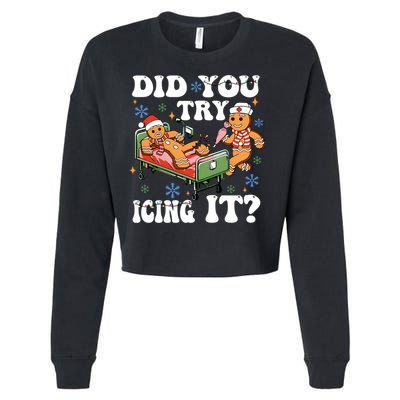 Did You Try Icing It Gift Cropped Pullover Crew