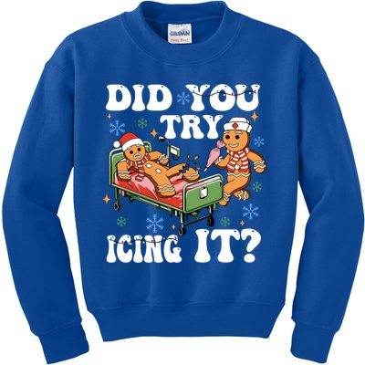 Did You Try Icing It Gift Kids Sweatshirt