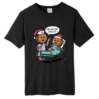 Did You Try Icing It Retro Christmas Gingerbread Nurse Squad Meaningful Gift Tall Fusion ChromaSoft Performance T-Shirt