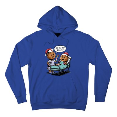 Did You Try Icing It Retro Christmas Gingerbread Nurse Squad Meaningful Gift Hoodie