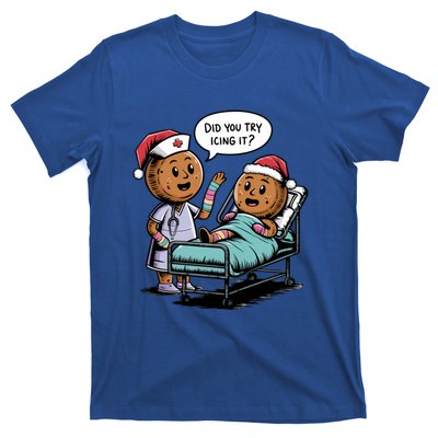 Did You Try Icing It Retro Christmas Gingerbread Nurse Squad Meaningful Gift T-Shirt