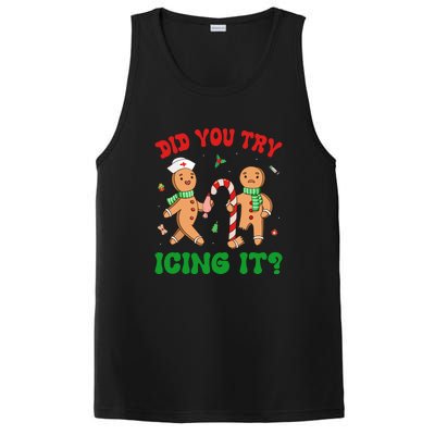 Did You Try Icing It Retro Christmas Gingerbread Nurse Squad Gift PosiCharge Competitor Tank