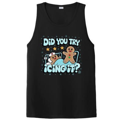 Did You Try Icing It? Gingerbread Nurse Christmas Pajamas Great Gift PosiCharge Competitor Tank