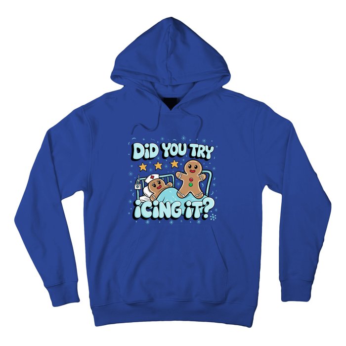 Did You Try Icing It? Gingerbread Nurse Christmas Pajamas Great Gift Hoodie