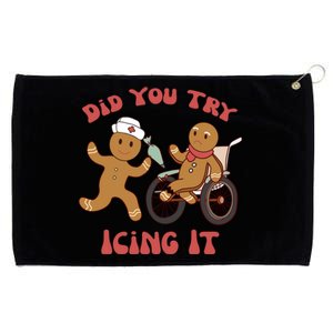 Did You Try Icing It? Gingerbread Nurse Christmas Pajamas Great Gift Grommeted Golf Towel