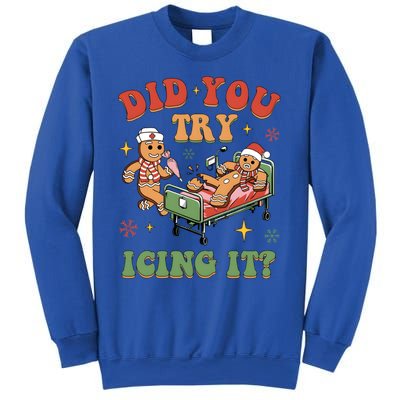 Did You Try Icing It Nurse Christmas Physical Therapist Cool Gift Sweatshirt