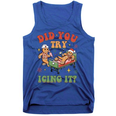 Did You Try Icing It Nurse Christmas Physical Therapist Cool Gift Tank Top