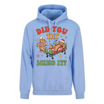 Did You Try Icing It Nurse Christmas Physical Therapist Cool Gift Unisex Surf Hoodie