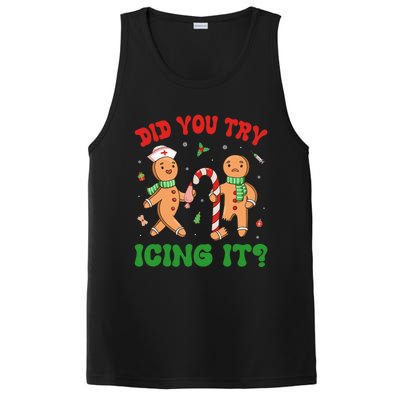 Did You Try Icing It Christmas Gingerbread Nurse Squad Gift PosiCharge Competitor Tank