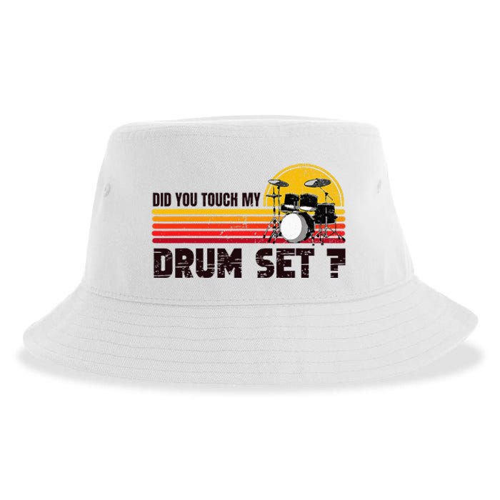 Did You Touch My Drum Set Percussion Music Drummer Sustainable Bucket Hat