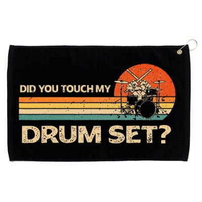 Did You Touch My Drum Set Vintage Drummer Percussion Drums Grommeted Golf Towel