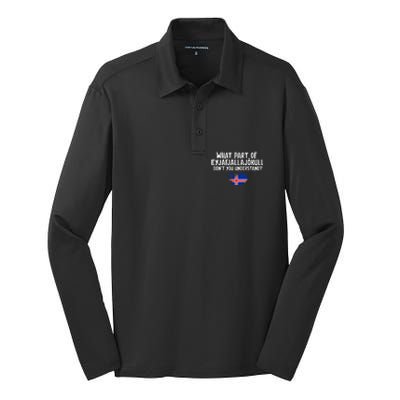 DonT You Understand Volcano Iceland Silk Touch Performance Long Sleeve Polo