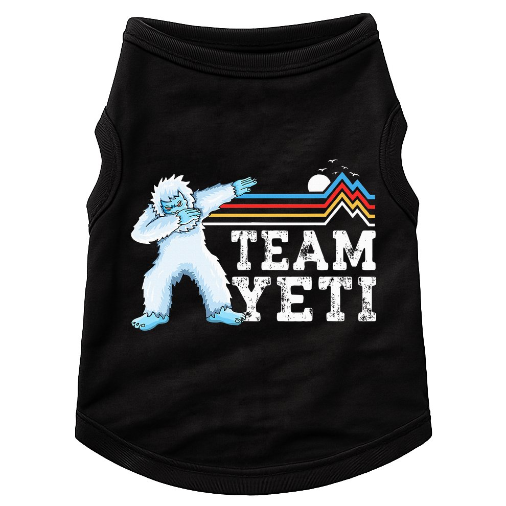Dabbing Yeti Vintage Sunset Mountain Bigfoot Lover Team Yeti Doggie Tank
