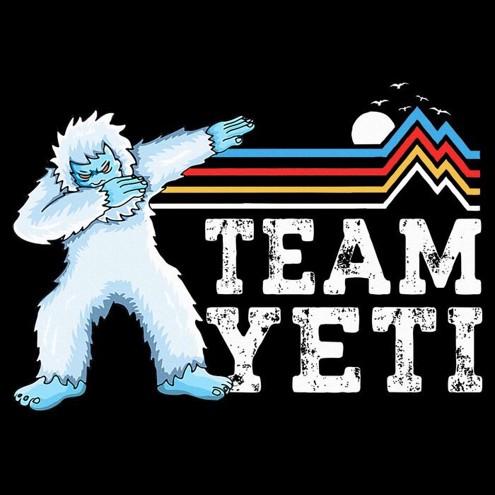Dabbing Yeti Vintage Sunset Mountain Bigfoot Lover Team Yeti Doggie Tank