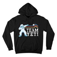 Dabbing Yeti Vintage Sunset Mountain Bigfoot Lover Team Yeti Hoodie