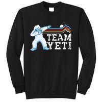 Dabbing Yeti Vintage Sunset Mountain Bigfoot Lover Team Yeti Sweatshirt