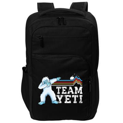 Dabbing Yeti Vintage Sunset Mountain Bigfoot Lover Team Yeti Impact Tech Backpack